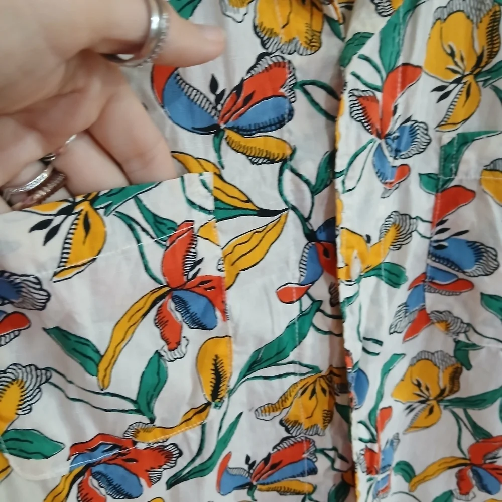 J. Crew Men's Aloha Shirt Tropical Resortwear Vacation Cruise Beach Size XL